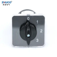 ZHUCO SZL9-20/0-3.2 20A 4 Position 2 Pole Electric Welder/Ultrasonic Universal Changeover Cam Switch Panel Mounting Switches