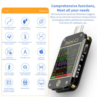 C1 Type-C PD Trigger USB-C Voltmeter Ammeter Fast Charging Protocol Test Type-C Meter Power Bank tester With PC Software