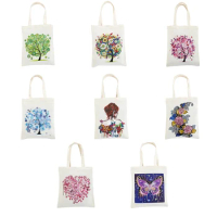 5D DIY Diamond Painting Handbag Mosaic Drill Eco-friendly Shopping Storage Bags Cross Stitch Grocery Tote Home Craft Organizer