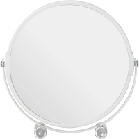 【Premier】雙面立式桌鏡 白(鏡子 化妝鏡)