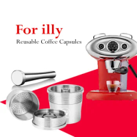 Stainless Steel Reusable Coffee Capsules RECAFIMIL Refillable Filter Cup Pods For ILLY Y3.2 Mahine