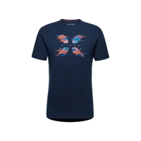 【Mammut 長毛象官方直營】Trovat T-Shirt Light Fader Men 防曬機能短袖T恤 夜藍 男款 #1017-09865