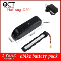 Electric Bicycle Battery Hailong 48V Ebike Battery 48V 52V 18650 Li-ion Battery Pack for Motor 1000W 750W 500W 350W Samsung Cell