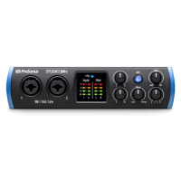 PreSonus Studio 24c audio interface sound card 2 mic/instrument/line inputs with XMAX-L mic preamps for home recording studios