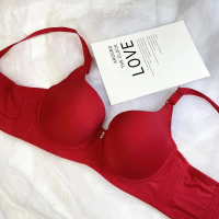 Bra wanita jumbo BH Wanita Big Size Bra Jumbo Ada Kawat Bahan Licin busa tipis Cup jumbo D-E 4kait B