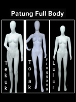 Patung Manekin Full Body Alien FiberGlass Cewek Dewasa Warna Putih Gloss Karet/Fiber Premium