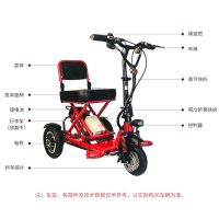 Elderly Double Drive Small Folding Portable Tricycle Lithium Disabled s