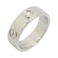 【二手名牌BRAND OFF】Cartier 卡地亞 Pt950鉑金 LOVE 戒指 50