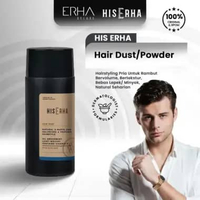 HIS ERHA Hair Dust - Powder Rambut Style Rambut Pria + Vitamin E 12g