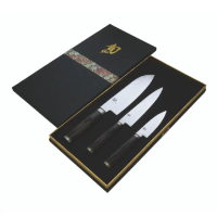 【KAI 貝印】旬 Shun 日本製尊貴高碳鋼高級廚刀3件組 TDMS0310 贈磨刀棒、購物袋(日本菜刀 高品質 料理刀)