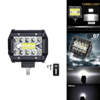 4 Inch LED Light Bar Off Road Work Light Offroad Fog Lamp Spot Flood Beam For 12V 24V Truck SUV ATV Car