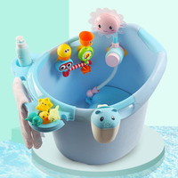 寶寶洗澡桶家用可坐兒童浴桶保溫加大嬰兒洗澡盆小孩泡澡桶浴盆厚【林之舍】
