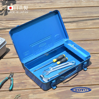 日本TOYO T-360 日製扁型提把式鋼製工具箱(附分隔收納盒) (36公分/收納箱/手提箱)