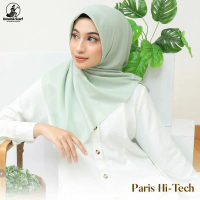 Terbaru Hijab Umama Segiempat Hi-Tech Paris Olive Kerudung Segi Empat HiTech Voal Glossy Premium