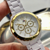 【Tommy Hilfiger】湯米希爾費格女錶型號TH00015(白色錶面白錶殼白樹脂錶帶款)