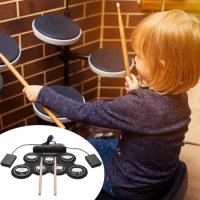 Folding Silicone Hand-Rolled USB Electronic Drums Set Lightweight Percussion Instrument For Kids Beginners