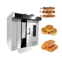 16/32 Trays Gas Customized Commercial Bakery Equipment Bread Baking Hot Air Circulation Electric Gas Rotary Oven