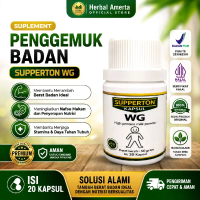SUPPERTON WG – Suplemen Penggemuk Badan Herbal Premium – Penambah Berat Badan Alami – Penambah Nafsu