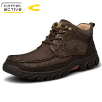 Camel Active New Men Shoes Mens Winter Snow Boots Martins Leather Shoes Ankle Boots Waterproof Motorcycle Casual Coturno Botas