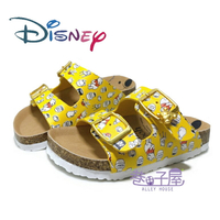 迪士尼DISNEY 童款小熊維尼造型釦休閒伯肯拖鞋 [521070] 黃 MIT台灣製造【巷子屋】