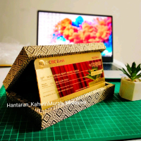 Replika Plate Cek Mockup Golden Songket Modern Edition Plate Cek Hantaran Mahar Plate Mas Kahwin Nik