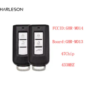 2/3 Button Smart Remote Key Fob 434MHz 47 Chip for Mitsubishi Xpander Eclipse Cross 2017 - 2020 FCC ID: GHR-M014 Model GHR-M013