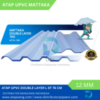 Atap Upvc Mattaka Double Layer 12 mm L ef 76 cm (Free ongkir Jabodetabek)