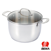 BEKA貝卡Victoria維多莉亞不鏽鋼雙耳含蓋湯鍋24cm(BVT-W24-SBK)