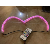 Lampu Alis Remote Rgb 30Cm Sepasang Kiri Kanan Universal Vario Mio Scoopy Beat Nmax Pcx Aerox Soul S