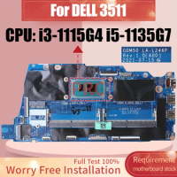 For DELL 3511 Laptop Motherboard GDM50 LA-L246P SRK08 i3-1115G4 SRK05 i5-1135G7 0K6GNH 0XMF7W Notebook Mainboard Full Test