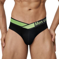 Green V Belt Sexy Laser Gradient Modal Men's Briefs Mens Sexy Underwear Tangas Sexis De Hombre Ropa Interior Hombre