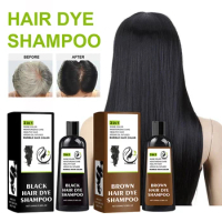 Magic Hair Dye Shampoo Plant Extract Essence Gray Hair Coverage And Herbal Ingredients 3 In 1 Hair Care Olive Oil For Men Women
