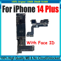 Clean iCloud For iPhone 14 Plus 14Plus Motherboard With Face ID Unlocked Mainboard Logic Board With Full Chips 128gb 256gb 512gb