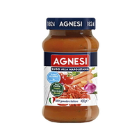 義大利Agnesi拿波里蕃茄義大利麵醬，搭配甜美的胡蘿蔔與洋蔥、辛辣的大蒜、再以羅勒和奧勒岡增添香氣 400g(罐)