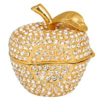 QIFU New Arrive Metal Golden Apple Shape Room Decoration to Store Small Jewelry