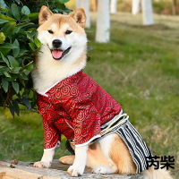 寵物衣服 寵物狗狗貓咪柴犬柯基法斗日本武士和風日式男款女款拍照衣服和服