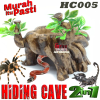HC005 HIDING CAVE TEMPAT SEMBUNYI HEWAN REPTILE RUMAH GOA PERSEMBUNYIAN BEARDED DRAGON GECKO INSECTA