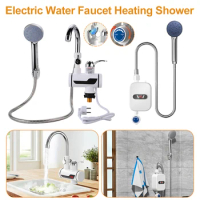 Tankless Water Heater Shower 3000W/3500W Instant Water-Heater Electric Tap Heating Instant Hot Water for Kitchen and Bathroom