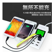 多孔充電器 智慧液晶顯示 8孔USB充電器 多孔插座  apple 三星 LG HTC 小米 通用 最高3.1A