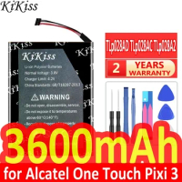 KiKiss Battery 3600mAh TLp028AD TLp028AC TLp028A2 for Alcatel One Touch Pixi 3 (7) LTE/7.0 4G