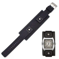 THEAGE Replacement for Fossil JR1190 Watchband Genuine Leather 20mm Men‘s Women's Watch Strap Leather Bracelet Retro Style Watch