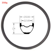 FIC 27.5 inch carbon MTB bicycle rim 24mm deep 28mm wide 28h 32h disc brake hookless light weight 29er carbon XC AM mountain rim