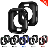2 in 1 Case for Apple Watch Series 9/8/7/SE/6/5/4/3/2/1 41mm 45mm 40mm 44mm TPU + PC Shockproof Protector Bumper for iwatch 9 8