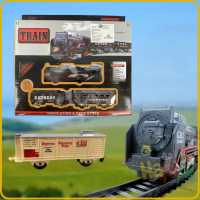 Mainan Miniatur Kereta Api dengan Rel - Train Rail Set Anak Remote Control & Baterai