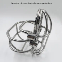 New style Stainless Steel Male Chastity Device, Penis Sleeves, Chastity Belt,Penis Ring Lock,PA Puncture Cock Cage