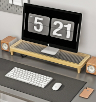 免運 桌上型螢幕增高架 簡約現代電腦顯示器增高架桌面收納臺式屏幕底座護頸辦公桌置物架