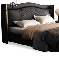 Wholesale bedroom furniture leather bed frame modern king size queen Oem Factory Price