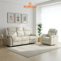 SCANDIA Tilda Set Sofa Recliner 3 +1 Seater Cream