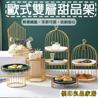 開立發票 【免運】歐式 點心盤 甜點盤 蛋糕架 甜點架 展示架 下午茶點心架 蛋糕展示盤 二層架 水果盤 三層點心架yylp0618