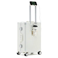 20/22/24/26 Inch Travel Suitcase Rolling Luggage Trolley Case Universal Wheel Carry-on Luggage with Cup holder Boarding Case